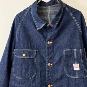 希少 《 Mint Condition(1Wash) / RED CAMEL 》50s 60s デッド【 ビンテージ ラグラン インディゴ デニム カバーオール アメリカ製 】