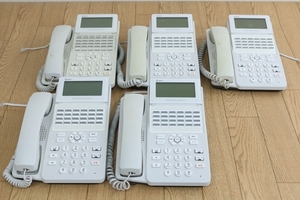 【NTT】αA1（A1-24STEL-1W）電話機５点セット　2016年製　ビジネスフォン　2016年製　管ざ7627