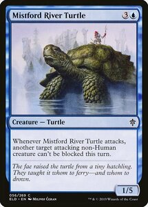 MTG ■青/英語版■ 《ミストフォードの亀/Mistford River Turtle》エルドレインの王権 ELD 　