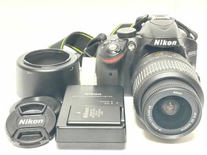 Nikon ニコン D3200 デジタル一眼レフカメラ Nikon DX AFーS NIKKOR 18-55mm 1:3.5-5.6G レンズ バッテリー 付属