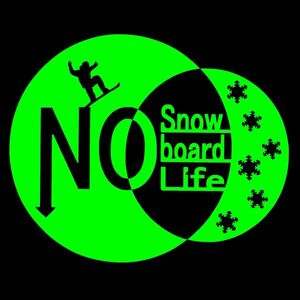 (10cm)【No Snowboard No Life】　スノーボード・スノボーステッカーDC1