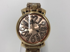 ガガミラノ GaGa MILANO 腕時計/クォーツ式 ゴールド・文字盤/ピンクゴールド 6021・5
