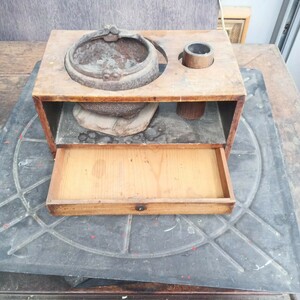 アンティーク 古民具 昭和レトロ 茶道具 火鉢 木製 古道具