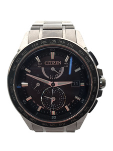 CITIZEN◆アテッサ/腕時計/アナログ/BLK/SLV/H820-T020135