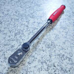 Snap-on 差込角3/8(9.5mm) コンパクトヘッド マルチポジションラチェット ソフトグリップ(Red)FHC72MPRR 新品 