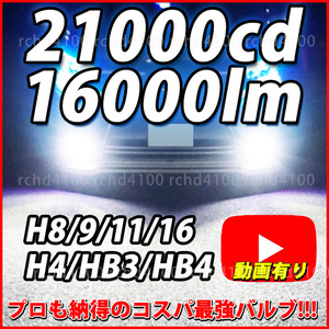 LED H8/H11/H16/HB3/HB4/H4 Hi/Lo LEDフォグランプ LEDヘッドライト フォグライト バルブ 簡単取付け 車検対応 ポン付 おすすめ プリウス 2