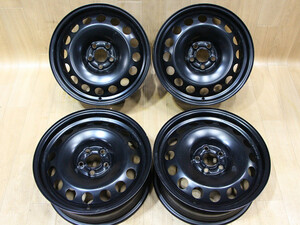 B347 VW ワーゲン 純正 16X6.5J+42 PCD100 5穴 鉄チン ハブ径57 M14 品番 1J0601027L フォルクスワーゲン ゴルフIV ゴルフ4 ニュービートル