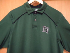 即決　ハワイ　ハワイ大学　ポロシャツ　濃緑・黒色　Ｌ　新品　未使用品 