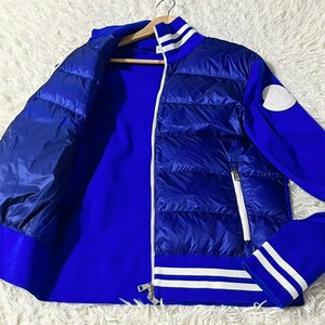 未使用級/Lサイズ●MONCLER【鮮やかお洒落】モンクレール ダウンジャケット 2019SS ジャージ切り替え トップス アウター メンズ 正規品 春