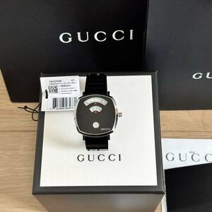 国内定価275,000円 2024年3月 正規店購入GUCCI グッチ グリップ ブラック 157.3 YA157435 38mm ダイブ タイムレス メンズ 腕時計 