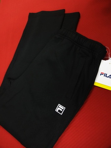 新品　ＦＩＬＡ　スェットパンツ　L　黒　ロゴプリント　裏起毛　スポーツ　　トレーニング　ルームウエア　/検フィラ