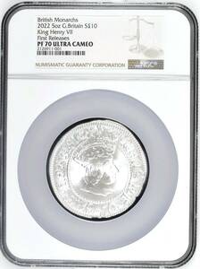 2022年 イギリス 英国君主 ヘンリー7世 10ポンド 5オンス プルーフ 銀貨 5oz NGC PF70 ULTRA CAMEO First Releases アンティークコイン