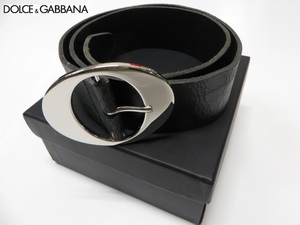 DOLCE & GABBANA ドルチェ＆ガッバーナ レディース アンティーク加工 レザーベルト 新品！/イタリア製