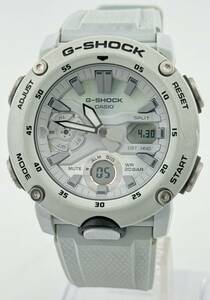「カシオ　1円～」　「CASIO」　GA-2000　ジーショック　ホワイト　デジタルアナログ　腕時計　クォーツ　稼働　メンズ　W8867