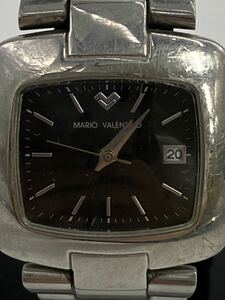 MARIO VALENTINO マリオバレンチノ MV-0531 メンズ腕時計 3針 ブラック系文字盤 黒 動作未確認 ☆2210T51