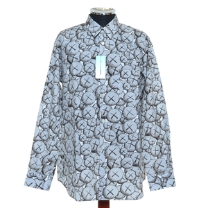 ●451940 未使用品 COMME des GARCONS SHIRT コムデギャルソンシャツ ●グラフィックプリントシャツ 長袖 KAWS サイズM メンズ フランス製