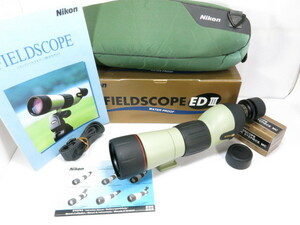 【 中古現状品 】Nikon FIELDSCOPE EDIII ワイドアイピースMC 30×WF付 ニコン [管NI1864]