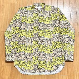 COMME des GARCONS SHIRT KAWS 21AW Long Sleeve Shirt コムデギャルソン カウズ ロングスリーブシャツ 総柄 長袖シャツ 2021AW