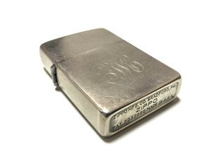 希少 ヴィンテージ ZIPPO ジッポー 1946年 前期 ニッケルシルバー 素地 3バレル センターロング 58mm 14チムニーホール PAT. 2032695