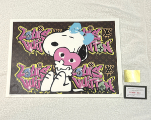 DEATH NYC スヌーピー SNOOPY ルイヴィトン LOUISVUITTON 世界限定100枚 ポップアート PEANUTS アートポスター 現代アート KAWS Banksy