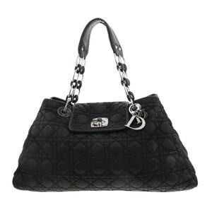 Christian Dior （クリスチャンディオール） カナージュナイロンチェーンハンドバッグ Hand Bag Black［ROR］