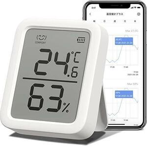 SwitchBot 温湿度計プラス Alexa 温度計 湿度計 - スイッチボット スマホで温度湿度管理 デジタル 高精度 コンパクト 大画面 温度 湿度