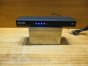 *S2251* AIM エイム　HDMI SPLITTER スプリッタ　HDMI 分配器　1 in / 4 out　AVS-4K104　4K 対応 動作確認済み品中古#*