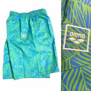 ◆H535新品【メンズXL(O)】総柄 ブルー ARENA BEACHSIDE LIFESTYLE ハーフパンツ 7inch ショーツ ビーチサイド ライフスタイル