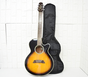 【1円スタート】 TAKAMINE タカミネ エレアコ アコースティックギター ギター 弾き語り 音楽 PT-106 バンド 弦楽器 楽器 ソフトケース付き