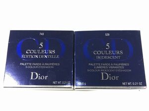 クリスチャンディオール Christian Dior サンク クルール 743コケット アイシャドウ イリディセント ２点セット!! 未使用 送料185円 F0