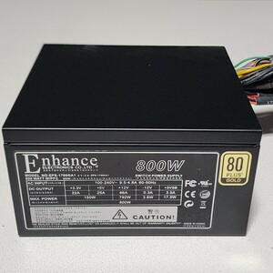 Enhance EPS-1780GA1 800W 80PLUS GOLD認証 ATX電源ユニット 動作確認済み PCパーツ