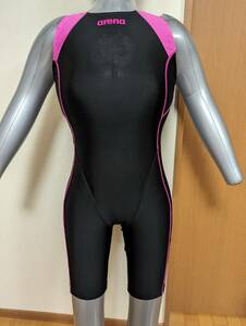 アリーナ アクアエクサ オールインワン 女子競泳水着 LAR-1200W 黒/ピンク サイズXO