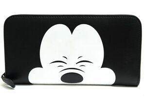 COACH コーチ 長財布 F54000 Mickey Mouse Accordion Zip Wallet In Glovetanned Leather ディズニー Disney 牛革 グラブタンレザー ミッキ