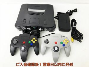 【1円】任天堂 ニンテンドーロクヨン 本体 セット N64 未検品ジャンク コントローラー ACアダプター AVケーブル DC04-084jy/G4