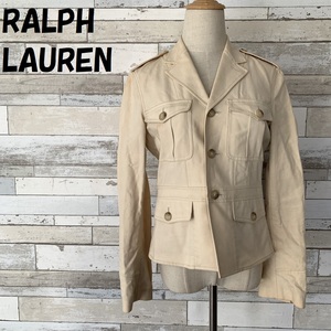 【人気】RALPH LAUREN/ラルフローレン 3ボタン ジャケット ベージュ サイズ11 レディース/A2960
