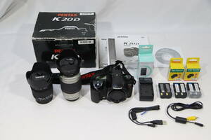PENTAX　ペンタックス　デジタル一眼カメラ　K20D-W　SIGMA ZOOM DC 18-125mm＋PENTAX FA 75-300mmレンズセット　動作品