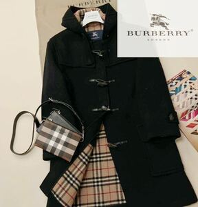 G49【最高峰イギリス製】参考価格24万●美品BURBERRY LONDON●ビッグシルエット●高級ウールダッフルコート バーバリーコート レディース