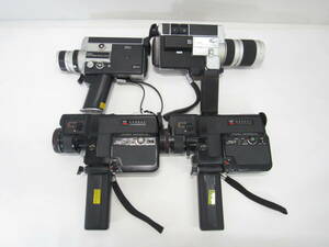 T-1333[同梱不可] Canon 8mmフィルムカメラ 4点まとめセット AF 514XL-S 1014 ELECTRONIC 518SV SUPER8 キャノン ビデオカメラ ジャンク