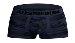 即決正規品新品 オージーバム Aussiebum Bodystretch Hipster Camo Blue -S- ストレッチトランク 紺色 現品表記サイズ S　