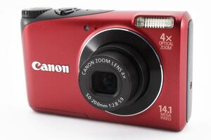 箱付極美品Canon PowerShot A2200 レッド　コンパクトデジタルカメラ　コンデジ　デジカメ　キャノン　パワーショット