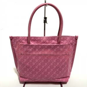ゲラルディーニ GHERARDINI トートバッグ - PVC(塩化ビニール)×レザー ピンク 美品 バッグ