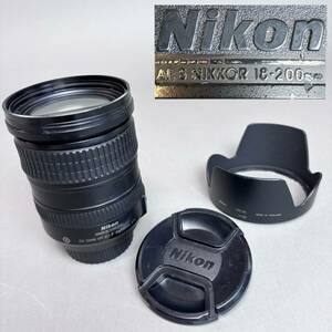 YM162 Nikon ニコン DX AF-S VR Nikkor 18-200mm カメラレンズ オートフォーカス ニッコール フード付き (検)手振れ補正 一眼 写真 撮影