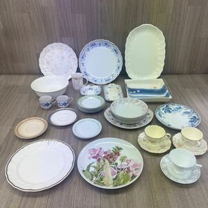 ■C-552 NARUMI ナルミ ミラノ 薫へリオス シルキーホワイト など 洋食器 大皿 プレート 平皿 丸皿 カップソーサー 小皿 他 大量まとめ