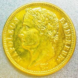 フランス ナポレオン1世 40フラン金貨 1809 W　レプリカコイン　#LP