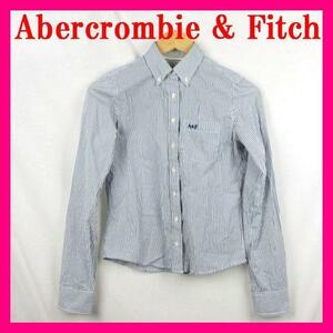 Abercrombie & Fitchストライプ シャツ青 sizeXS