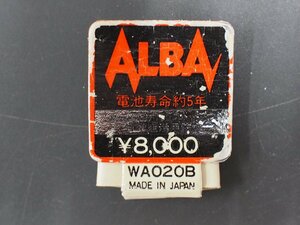 セイコー SEIKO アルバ ALBA オールド クォーツ 腕時計用 新品販売時 展示タグ 紙タグ 品番: WA020B cal: Y749