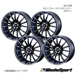 WedsSport/SA-35R フィット/フィットアリア GD1/2/3/4/5/6/7/8/9 アルミホイール4本セット【17×7.0J 4-100 INSET43 BLC2】0073585×4