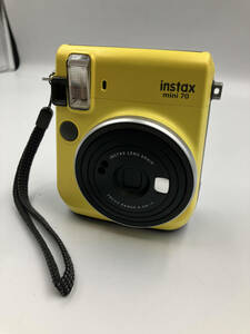  中古★FUJIFILM intax mini 70 チェキ インスタントカメラ intax mini70 動作品 可動品 現状品 イエロー 黄色 E462