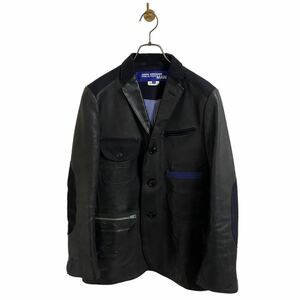 【ジュンヤワタナベマンコムデギャルソン JUNYA WATANABE MAN COMME des GARCONS AD2011 牛革 レザージャケット XS 定価263,840円】