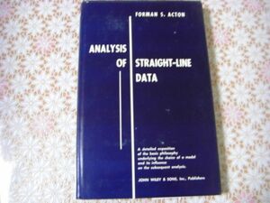 洋書 Analysis of straight-line data By Forman S. Acton 直線データ分析 D19